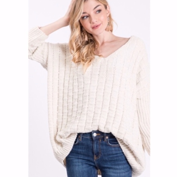 VAL softest Chenille sweater - IVORY - Picture 3 of 6